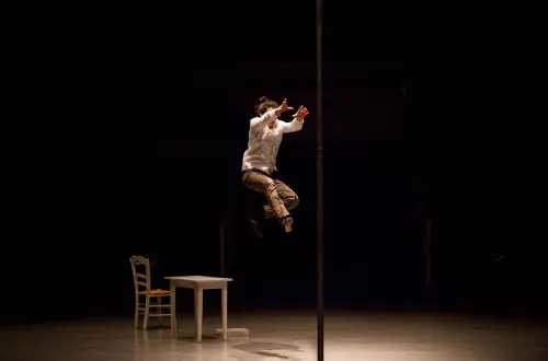 Antonin Bailles, mât chinois, 29e promotion du Centre national des arts du cirque (Cnac) de Châlons-en-Champagne