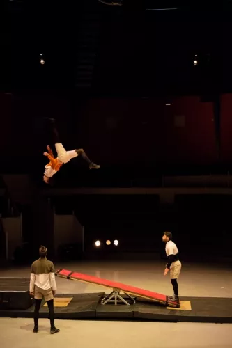 Anton Persson, bascule coréenne, 31e promotion du Centre national des arts du cirque (Cnac) de Châlons-en-Champagne